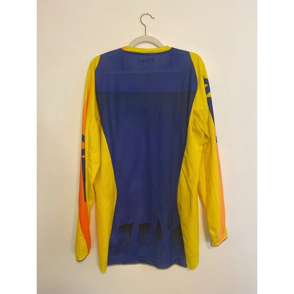 Fox Racing 360 Flight Yellow and Blue Men's Mesh Motocross Jersey Size L - Picture 4 of 6